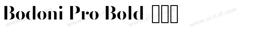 Bodoni Pro Bold字体转换